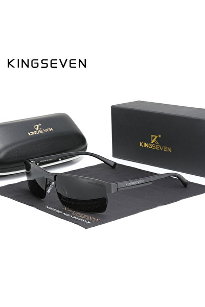 Choice نظارات شمسية جديدة من KINGSEVEN للرجال باللون الأسود والرمادي، نظارات ...