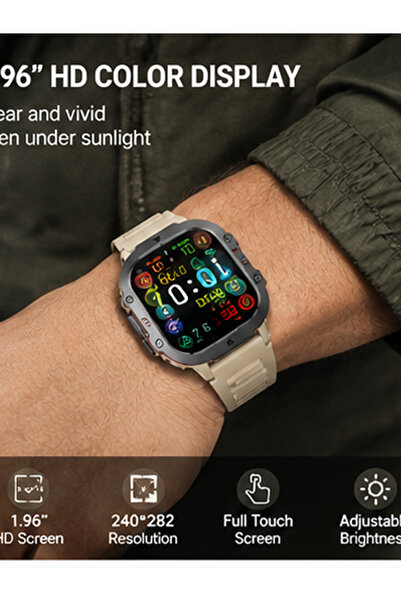 Yallabena Aolon Tetra S2 Men's Smart Watch IP68 Waterproof Bluetooth Call Not...