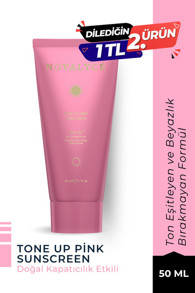 Novalyce واقي شمسي مضاد للعيوب بعامل حماية من الشمس SPF 50+ بلون وردي