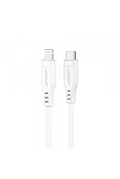 Acefast Cablu Date si Incarcare USB-C - Lightning C3-01, 30W, 1.2m, Alb
