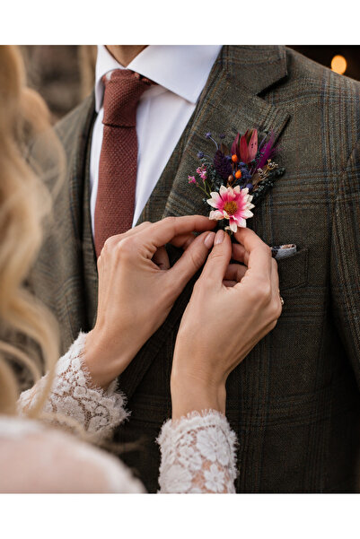 jujü Damat yaka çiçeği, damat çiçeği,düğün aksesuarları, yaka iğnesi