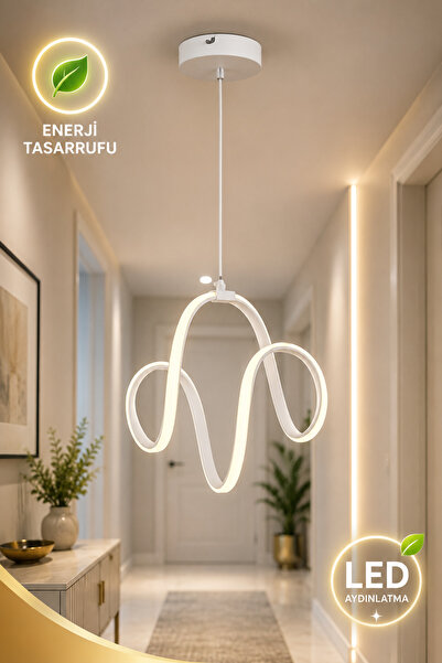 ANGDESİGN Circle Led Avize - Sarı / Gün Işığı / Beyaz •• Salon & Mutfak İçin ...