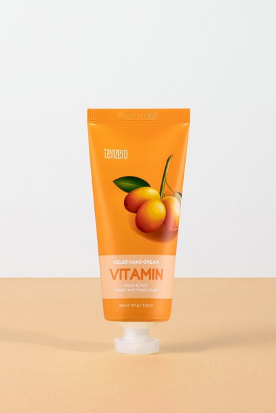 TENZERO Soothing Moisturizing Hand and Nail Cream - Vitamin, Sea Buckthorn, Chamomile, Rose Extract 100 ml