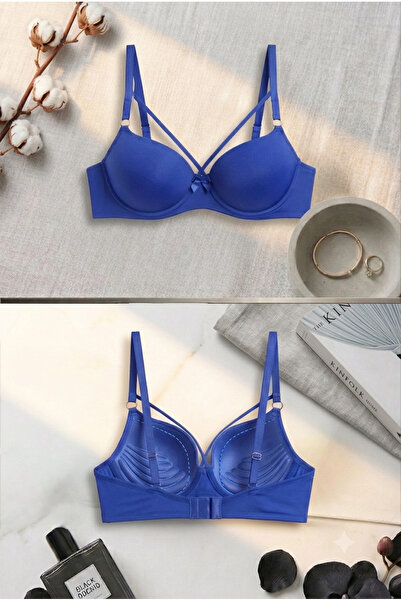 Lavint Homewear Dvostruki push-up grudnjak sa žicama, vezicama i mikro siliko...