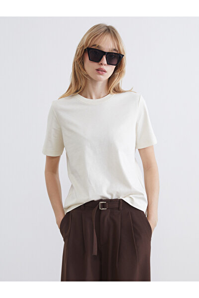 LC Waikiki Two Mt Shop Quality Oval Collar Women's T-Shirt