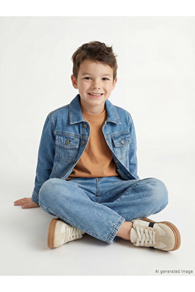 LC Waikiki Nevavm Farkıyla Boy's Jean Jacket