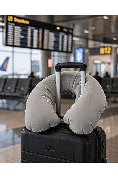 OSKA GLOBAL Portable Inflatable Neck Pillow Comfortable Sleep Support Cushion...
