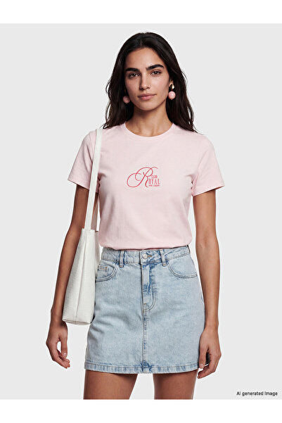 LC Waikiki Original Embroidered Soft Touch Women's T-Shirt