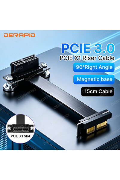 Choice 0.15m PCIE Riser Cable PCIe X1 15CM Riser Cable 90 Degree Right Angle ...