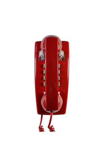 choice2 red telephone Corded Wall Phone, Analog Trimline Phone With Cord, Ret...