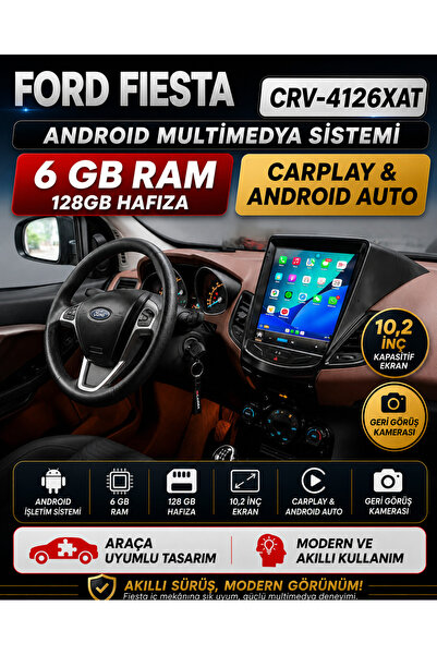 Carvocal Ford Fiesta Android Multimedya Sistemi Uyumlu (2010-2017) Crv-4126xat