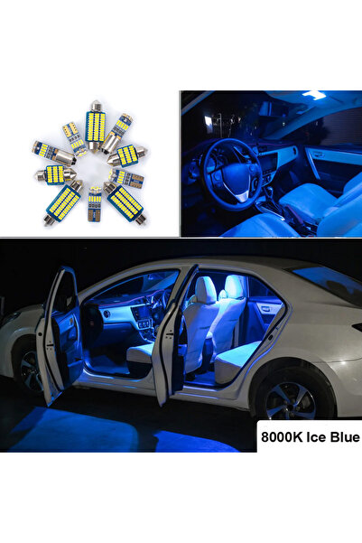 Choice7 2012-2015 10PCS Ice Blue LED Interior Map Dome Light Kit For Hyundai ...
