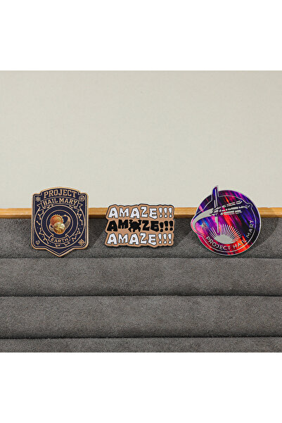 Choice1 MULTI 3PCS 3PCS Project Hail Mary Enamel Pins Sci-Fi Book Brooches "A...