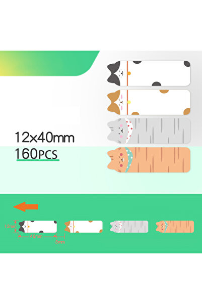 Choice13 12x40mm style 1 Multicolor D11 Printing Label For Niimbot D11 D110 W...