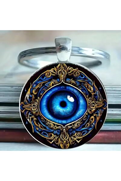 Choice3 No. 5 1pc Religious Evil Eye Keychain Blue Turkish Evil Eye Lucky Key...