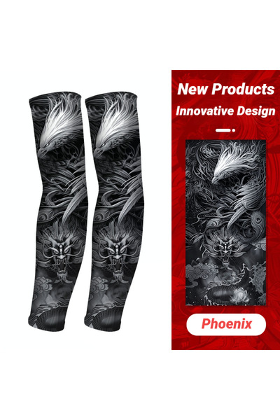 Choice Universal Size Phoenix Long Summer Tattoo Sleeves Seamless Armguard Su...