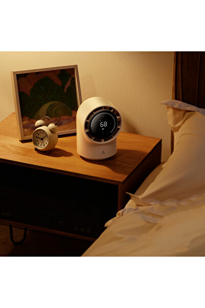 Aecooly TB01 Dijital LED Göstergeli Portatif Soğutucu Masa Fanı Beyaz