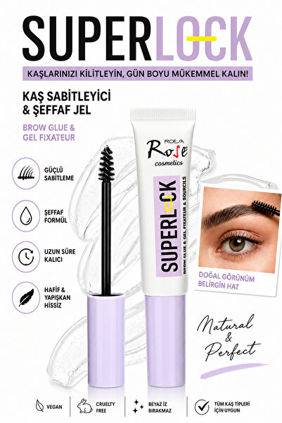 Roesıa Rose Cosmetics Şeffaf Kaş Sabitleyici Jel Güçlü Tutuş Lamination Etkili