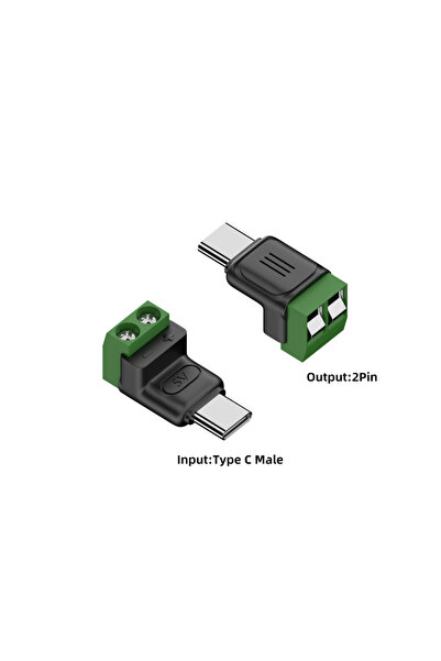 Choice3 C-Male Power-Taking Type C/Micro Female To 2 Pin Terminal Block Solde...