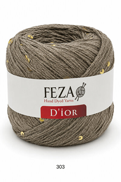 FEZA GROUP Dior Fantezi Pullu El Örgü İpliği, 100 gr, 310 m (1 Adet)