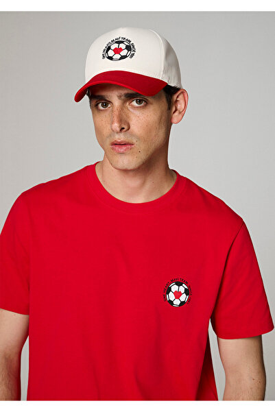 Mavi Team Futbol Koleksiyonu Baskılı Kırmızı Tişört Regular Fit / Normal Kesi...