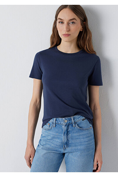 Mavi Navy Blue Basic T-Shirt Slim Fit / Narrow Cut 1614181-87524
