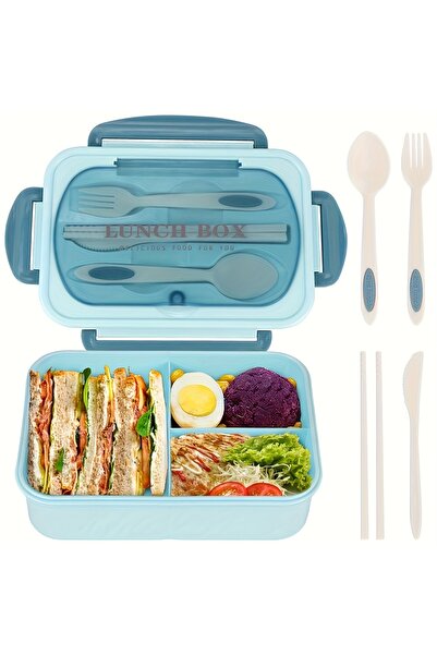 Choice 1250ml 2 3 Light Blue 1pc Insulated Lunch Box, Bento Box for Students,...