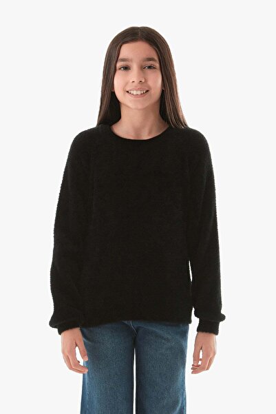 Fulla Moda Bearded Crew Neck Girl's Sweater