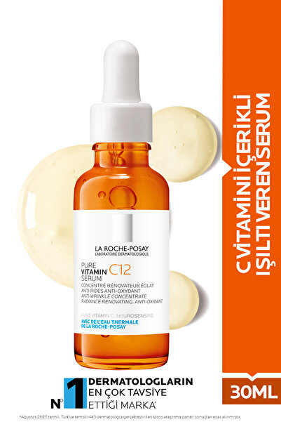 La Roche Posay Pure Vitamin C12 Skin Serum Radiant Antioxidant Serum with Vit...
