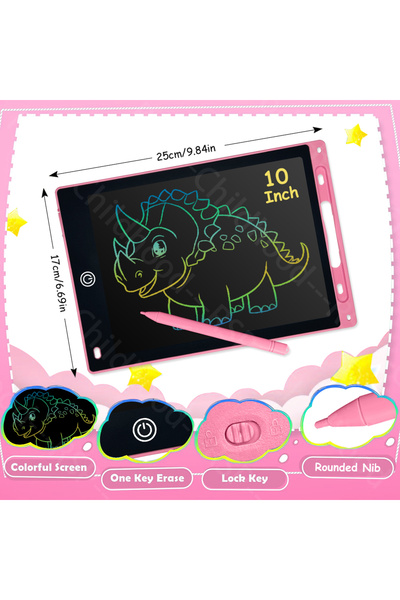 Choice11 10 INCH PINK 6.5/8.5/10/12 Inch LCD Writing Tablet Electronic Drawin...