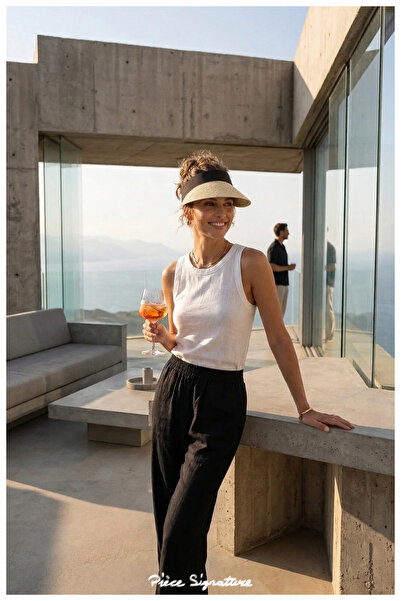 PIECE SIGNATURE Uv Protection for Summer Beach, for Women, Wide Brim Visor Ro...