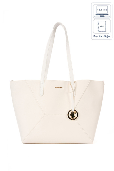 U.S. Polo Assn. حقيبة كتف نسائية بيضاء Us26140