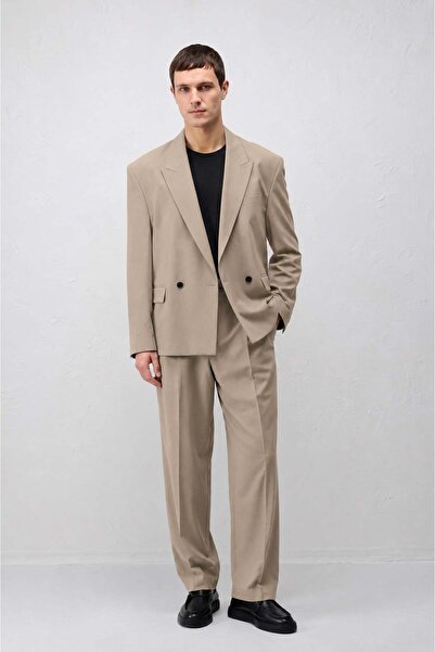 Antioch Beige Relaxed Fit Men's Blazer Jacket