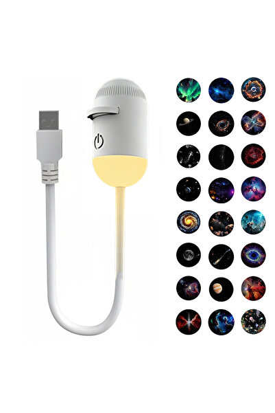 Choice4 ضوء محيطي USB 2 في 1 بـ 24 شريحة للإسقاط على نطاق واسع، متعدد المشاهد...