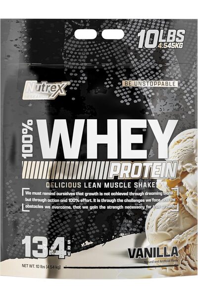 Nutrex Research 100% Whey, Vanilla, 10 LB, Premium Protein Blend for Optimal ...