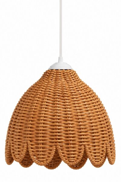 Joujou El Yapımı Rattan TULIPA Avize 30X30 CM | Doğal Kök Boya ve Subazlı Ver...