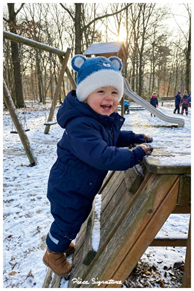PIECE SIGNATURE Luxury Soft Beanie with Fleece Lining for Children (1-3 Years...