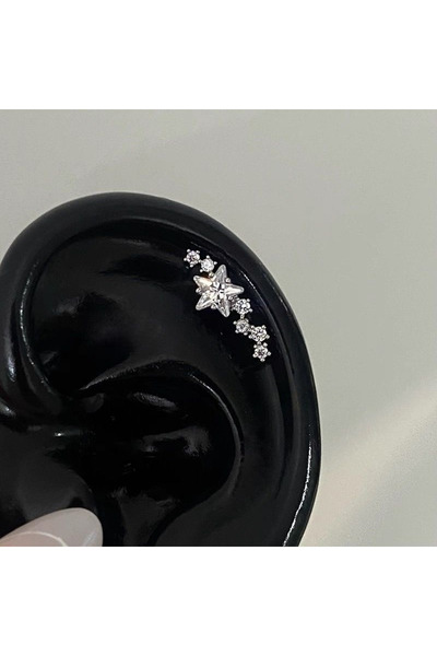 Choice S1-2pcs-Star EVISPOL Shiny Star Zircon 316L Stainless Steel Stud Earri...