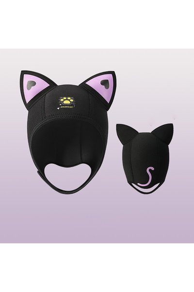 choice2 XMZ276 Black Caps 3MM Neoprene Diving Hood With Chin Straps Women Cut...