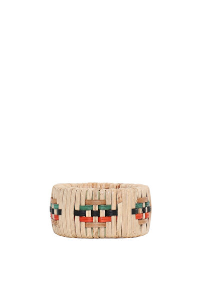 Yargıcı Colorful Detailed Bamboo Napkin Ring (5X3 cm)