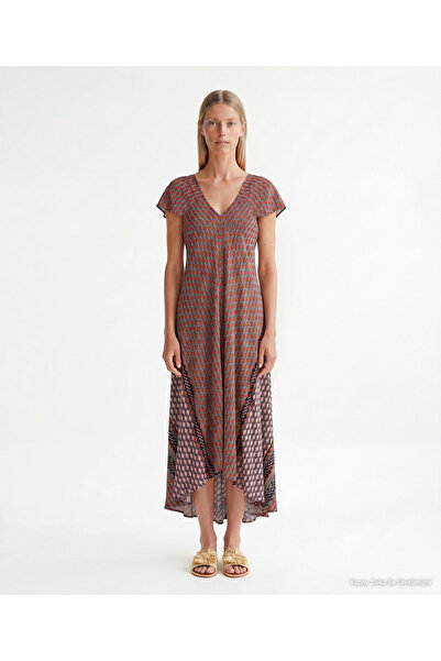 Yargıcı Loose V-Neck Sleeveless Dress