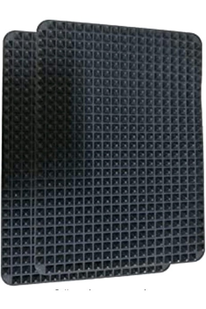 Choice black Non-Stick Silicone Pyramid Cooking Mat Baking Mat with Grid Vers...