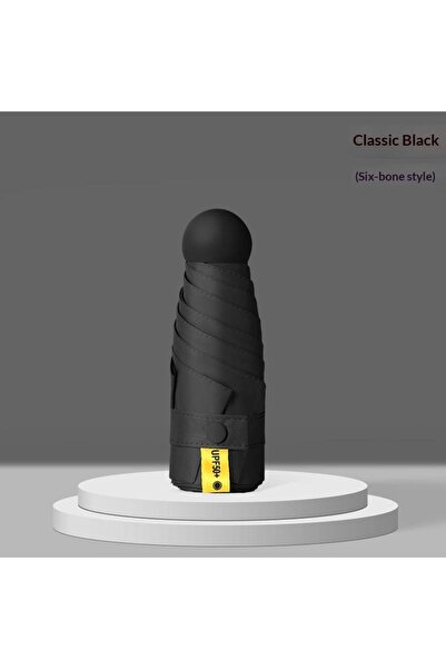 Choice4 مظلة سفر صغيرة سوداء من الحديد 6K، مظلة حماية من الأشعة فوق البنفسجية...