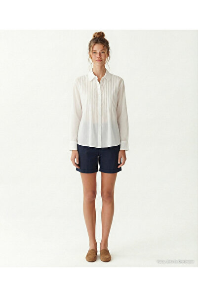 Yargıcı Wide Shirt Collar Long Sleeve Shirt