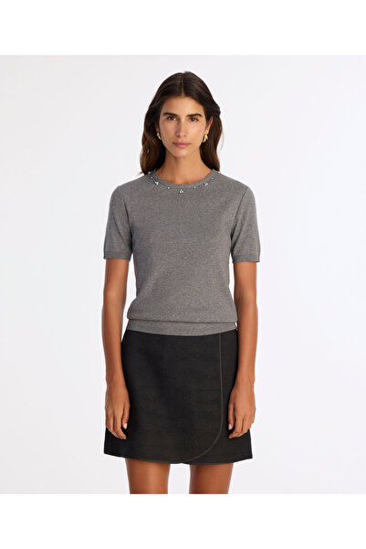 Yargıcı Regular Crew Neck Short Sleeve Sweater