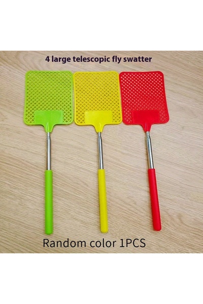Choice Random Color 1PCS Telescopic Fly Swatter Stainless Steel Metal Steel F...