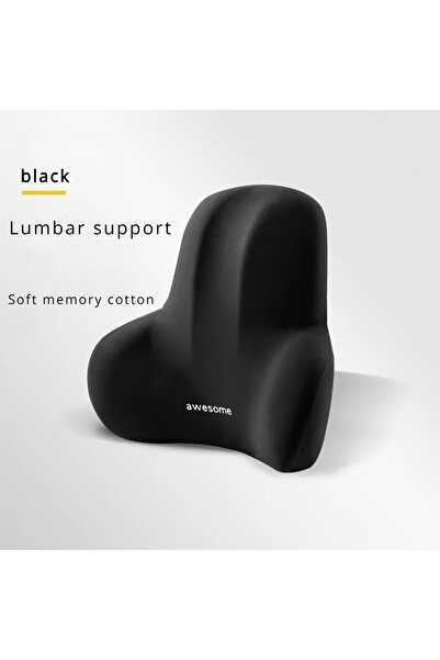 Choice1 black 1pc Memory Foam Seat Cushion Set - 2-in-1 Lumbar & Seat Pillow ...