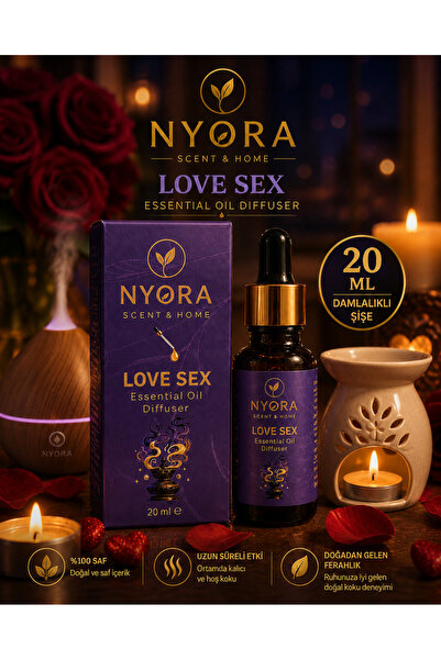 NYORA Love & Sex 20 ml Damlalıklı Difizör ve buhurdanlık Esansiyel Yağ