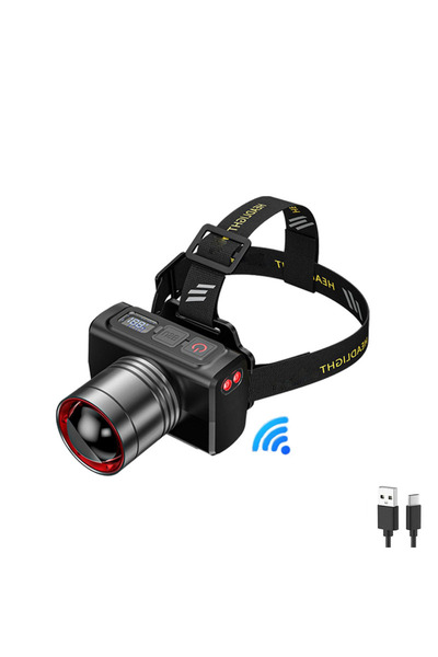 Choice 1pack LED Rechargeable Headlights, Adjustable Zoom, Waterproof Headlig...