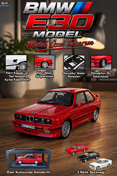 Brother Toys Bmw E30 1:24 Model Car Metal Body Detailed Design in Special Box